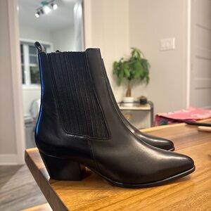Sandro Black leather  Ankle Boots
